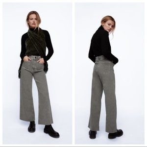 ZARA | Patch Pocket Marine Straight Jeans in Gray